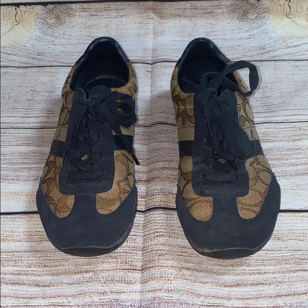 Coach Kelson Outline Suede and Canvas Sneakers